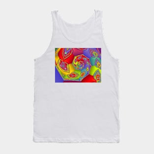 Colourful Abstract Holiday Spiral Tank Top